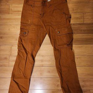 Duluth Trading Company Firehose Women's Cargo Work Pants Burnt Orange 2 x 29